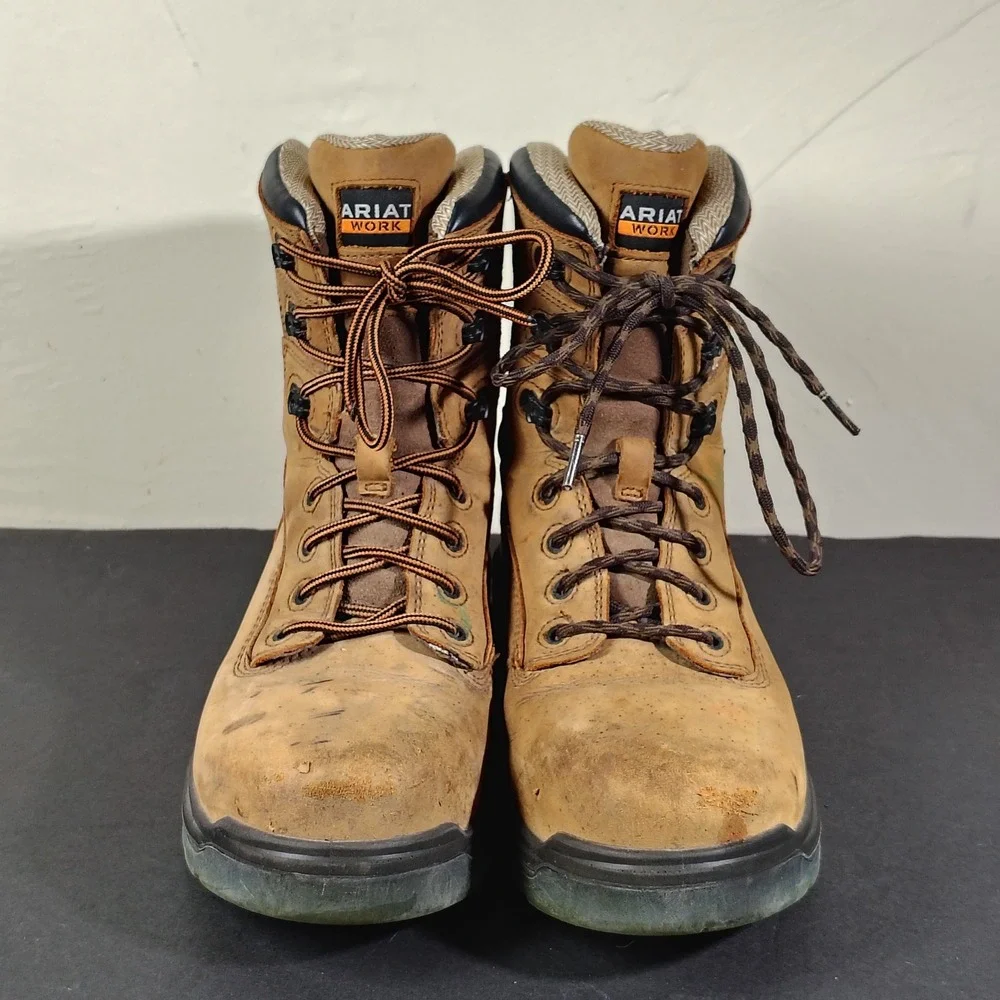 Ariat Work Boots Mens 9 D Tan Turbo 8